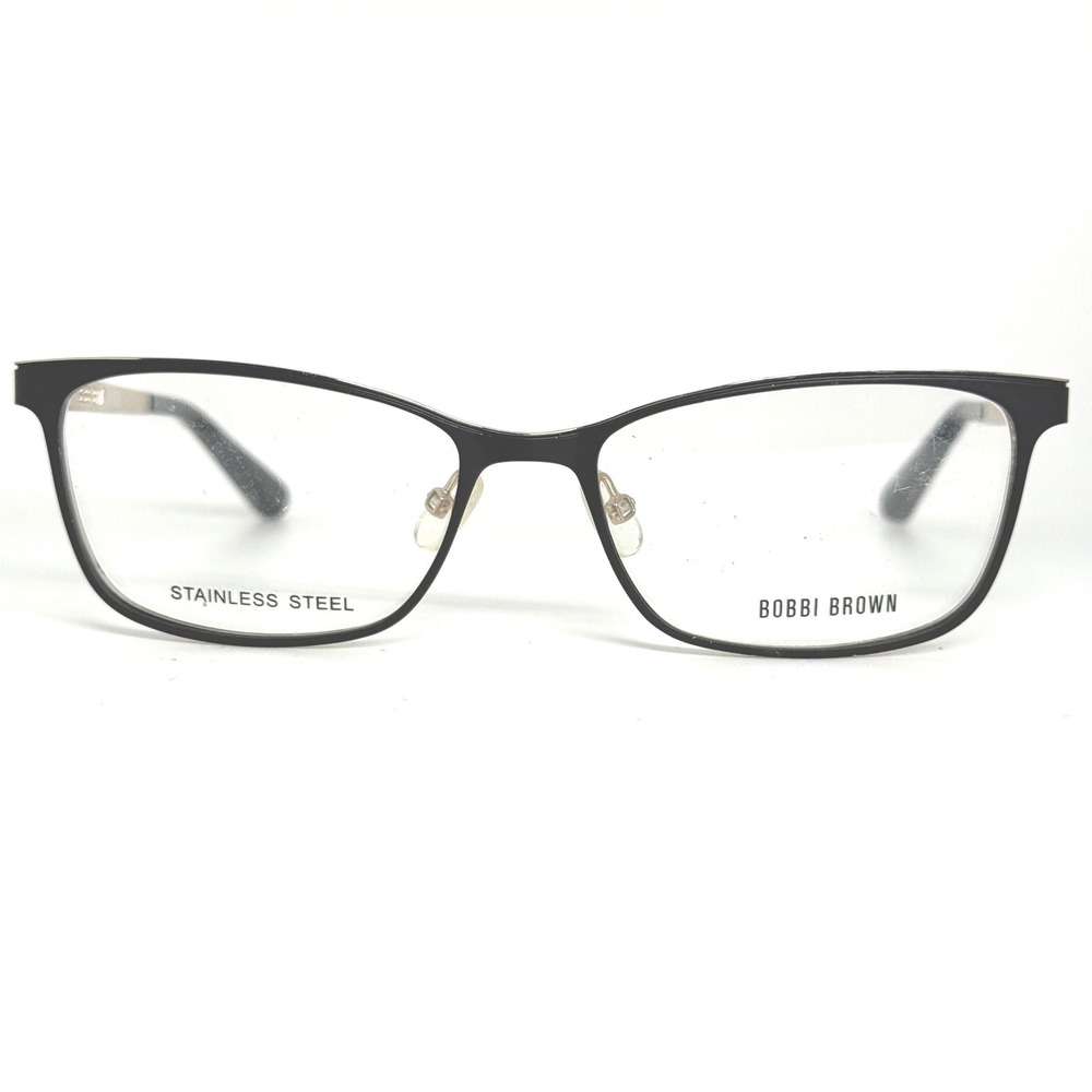 Bobbi Brown The Mallory 003 Eyeglasses Black Gold Stainless Steel Frames 22113